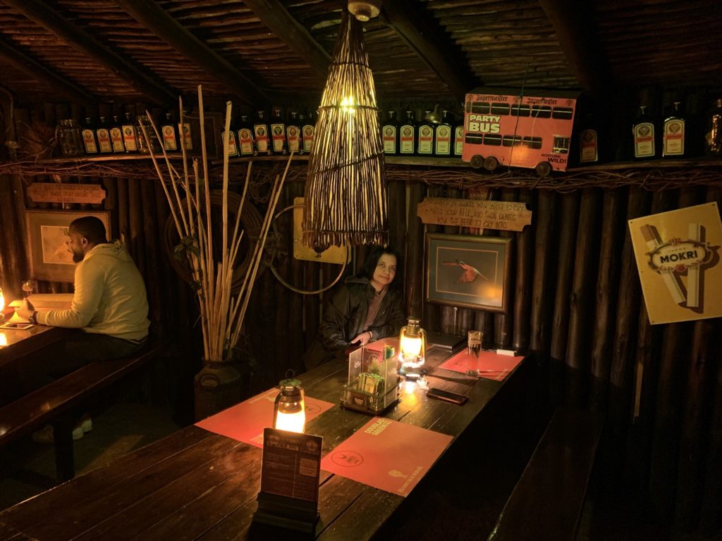 The cosy indoor dining area of Joe's Beerhouse.