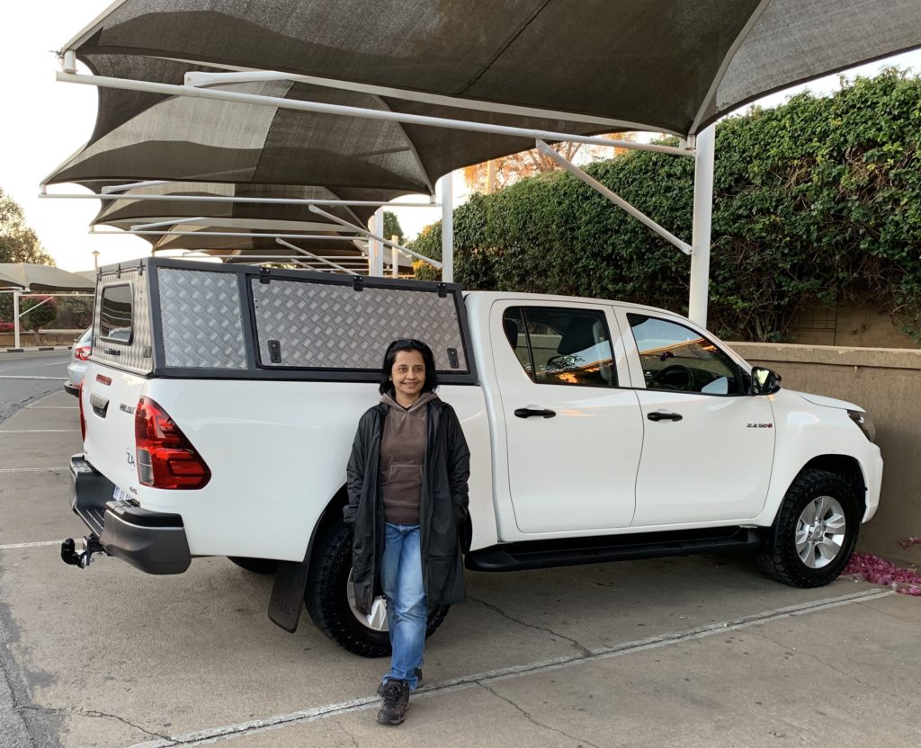 Our rental vehicle was a Toyota Hylux pick-up.